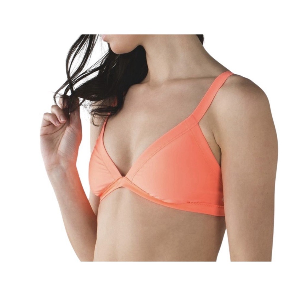 Lululemon Sports Bra Top Women's Size 6 Athleisure Beach Surf Gym Orange
